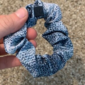 Lululemon Athletica Blue and White Scrunchie